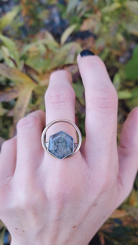 Moss Agate Ring