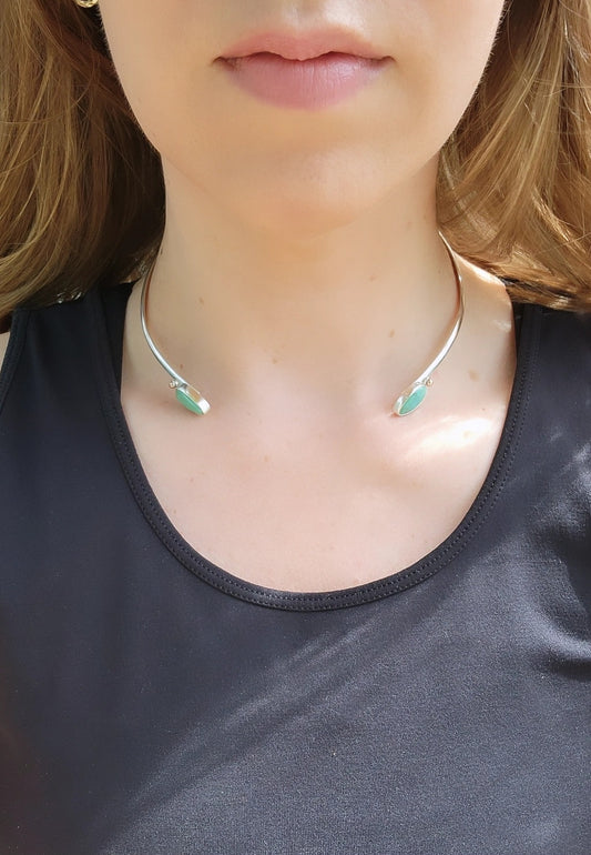 Chilean Turquoise Choker Necklace