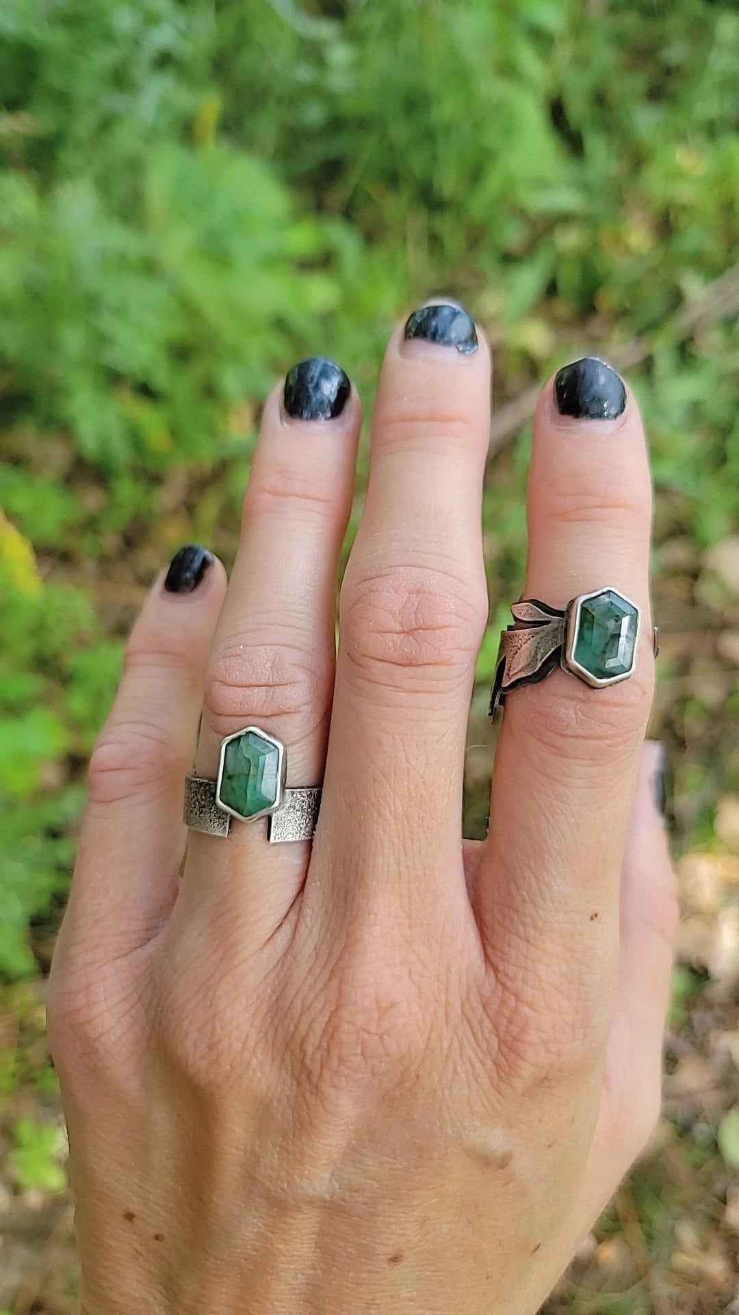 Brazilian Emerald Botanical Ring