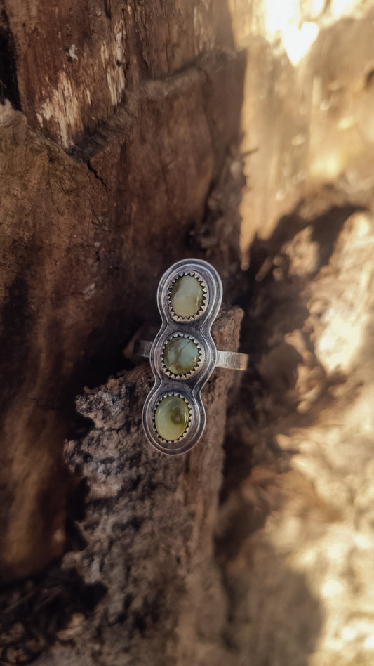 Three Stone Turquoise Ring